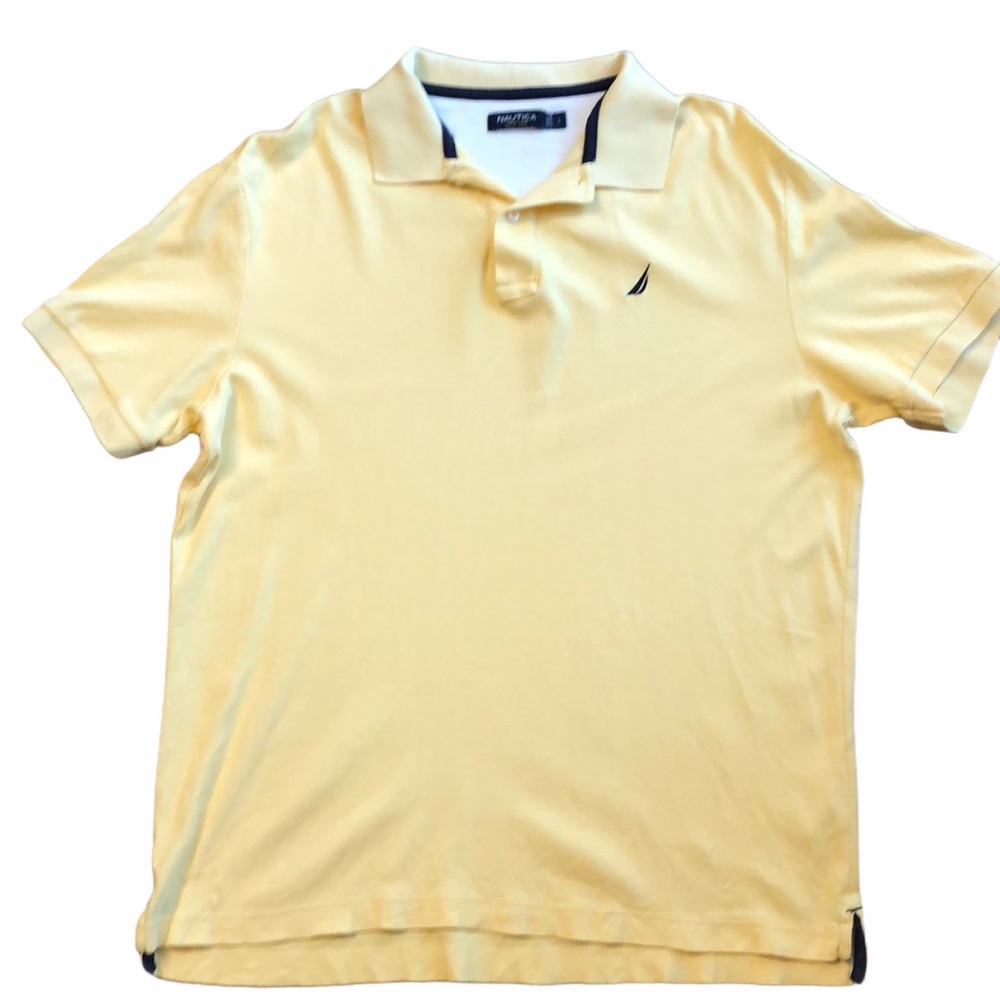 Nautica Short Sleeved Yellow Polo Size L